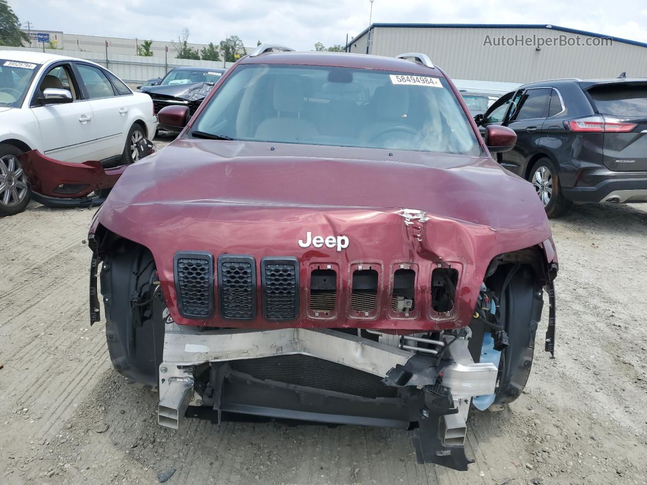 2019 Jeep Cherokee Latitude Red vin: 1C4PJLCB8KD262922