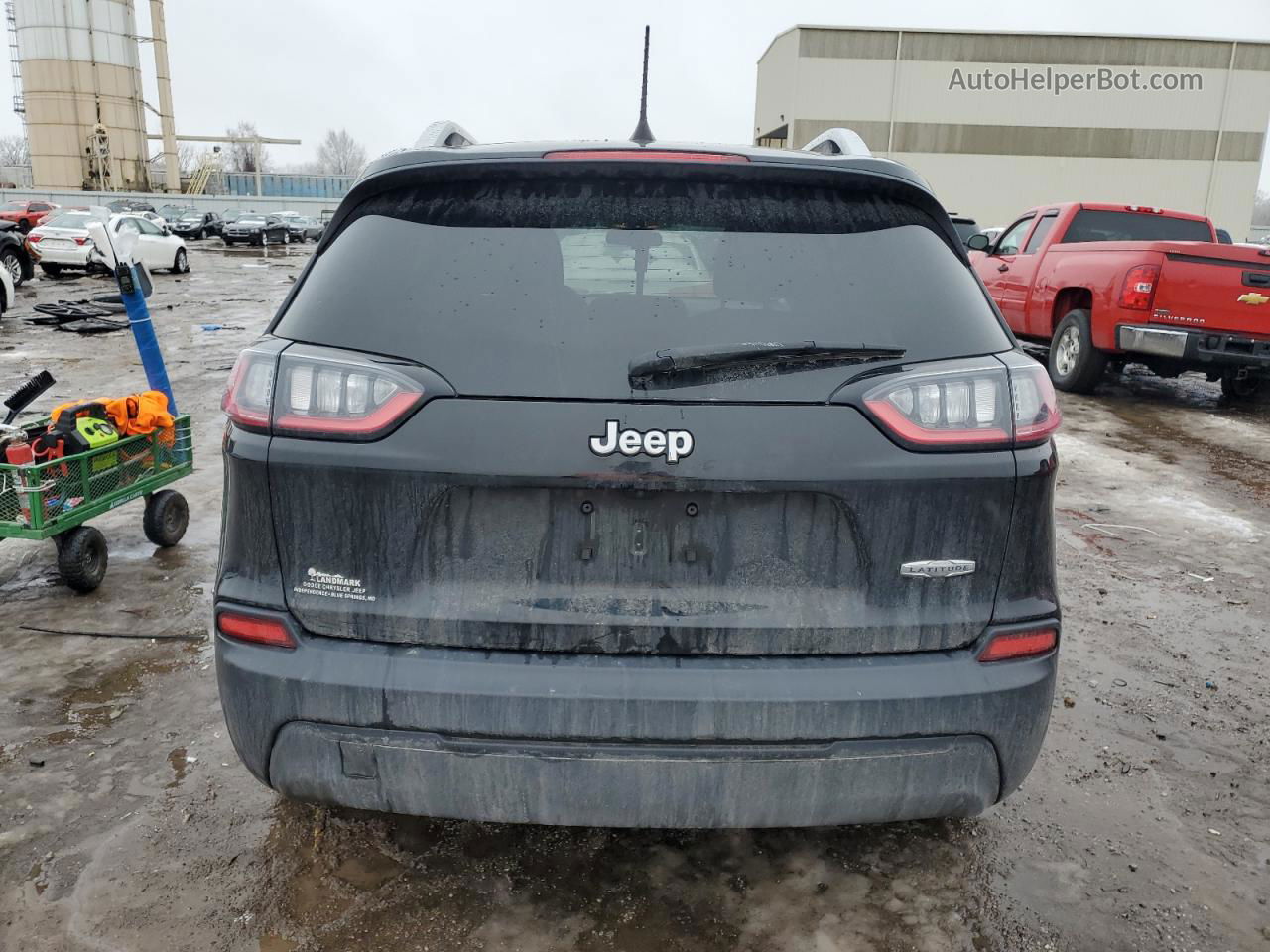 2019 Jeep Cherokee Latitude Черный vin: 1C4PJLCB8KD266209