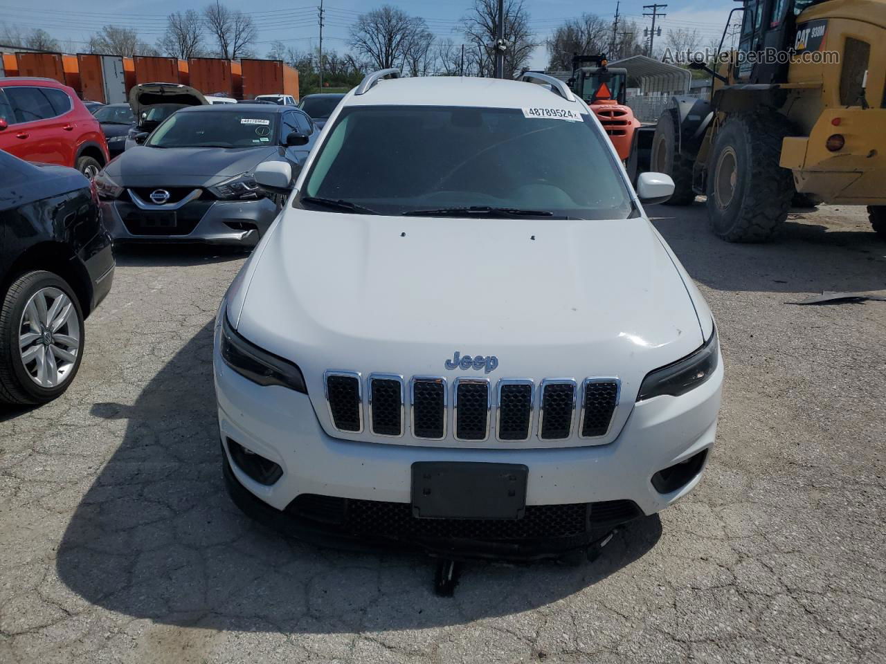 2019 Jeep Cherokee Latitude Белый vin: 1C4PJLCB8KD266968