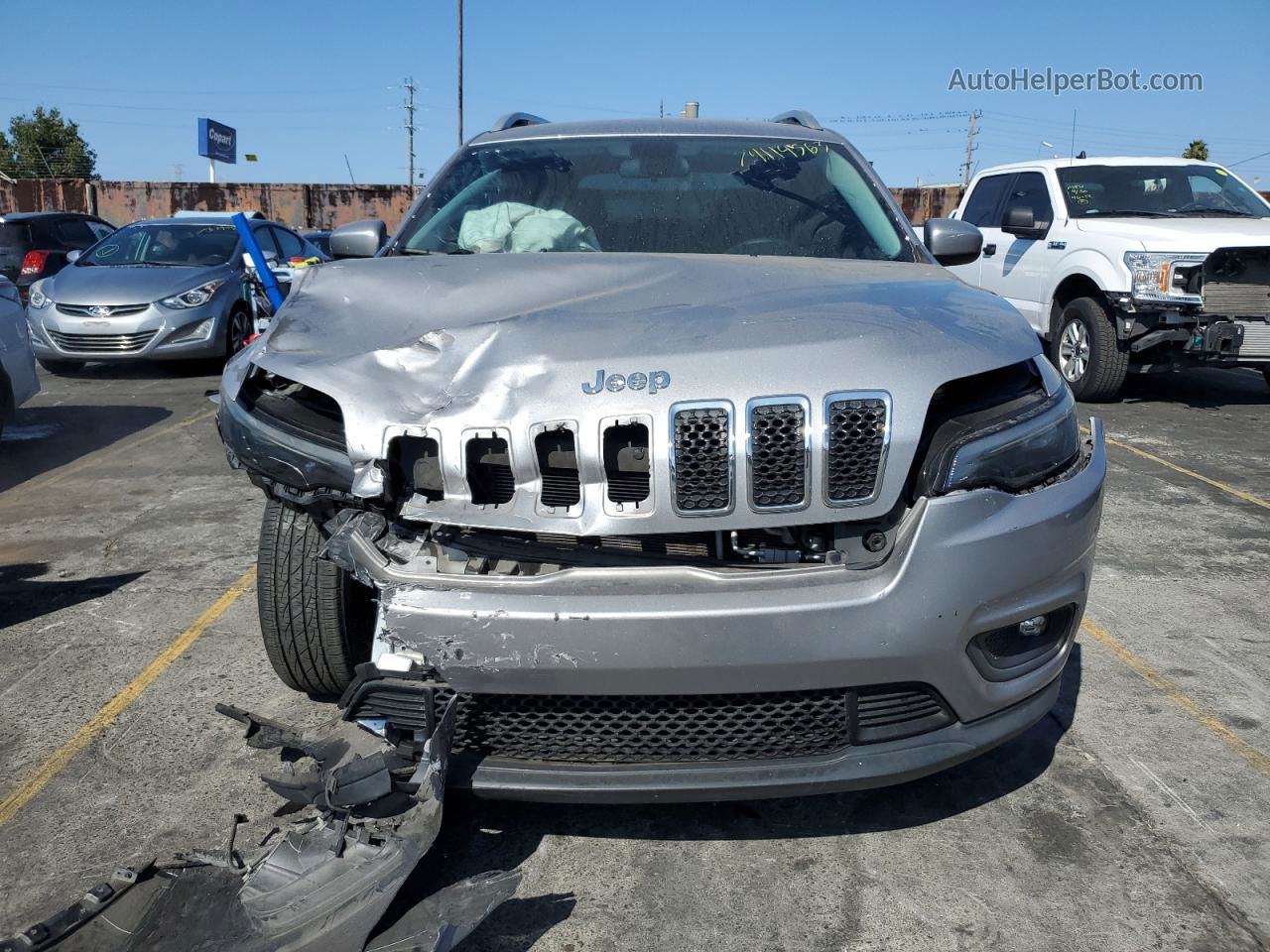 2019 Jeep Cherokee Latitude Gray vin: 1C4PJLCB8KD344603