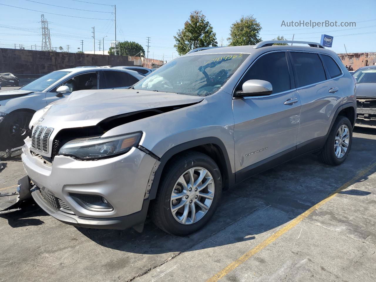 2019 Jeep Cherokee Latitude Gray vin: 1C4PJLCB8KD344603