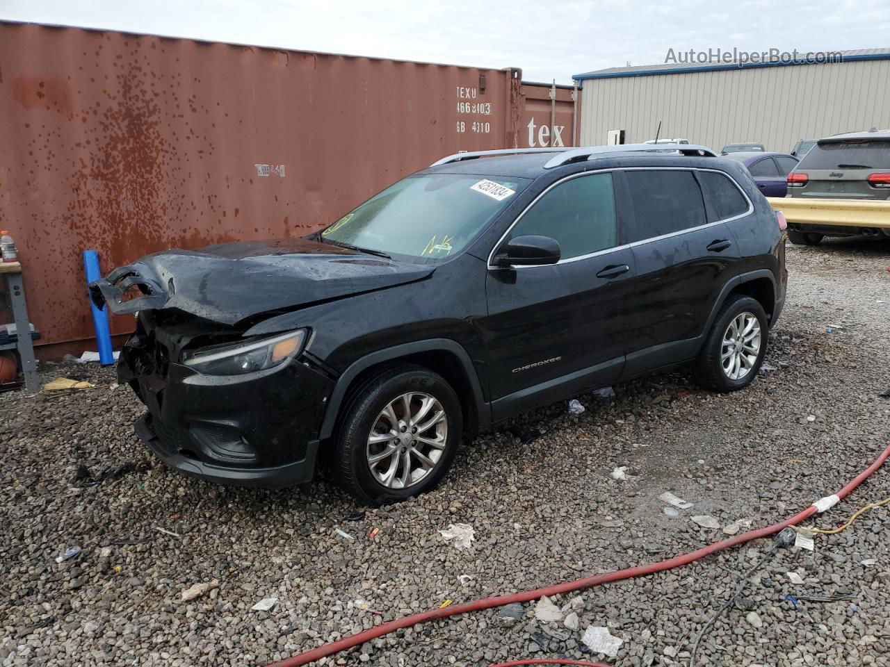 2019 Jeep Cherokee Latitude Black vin: 1C4PJLCB8KD357691