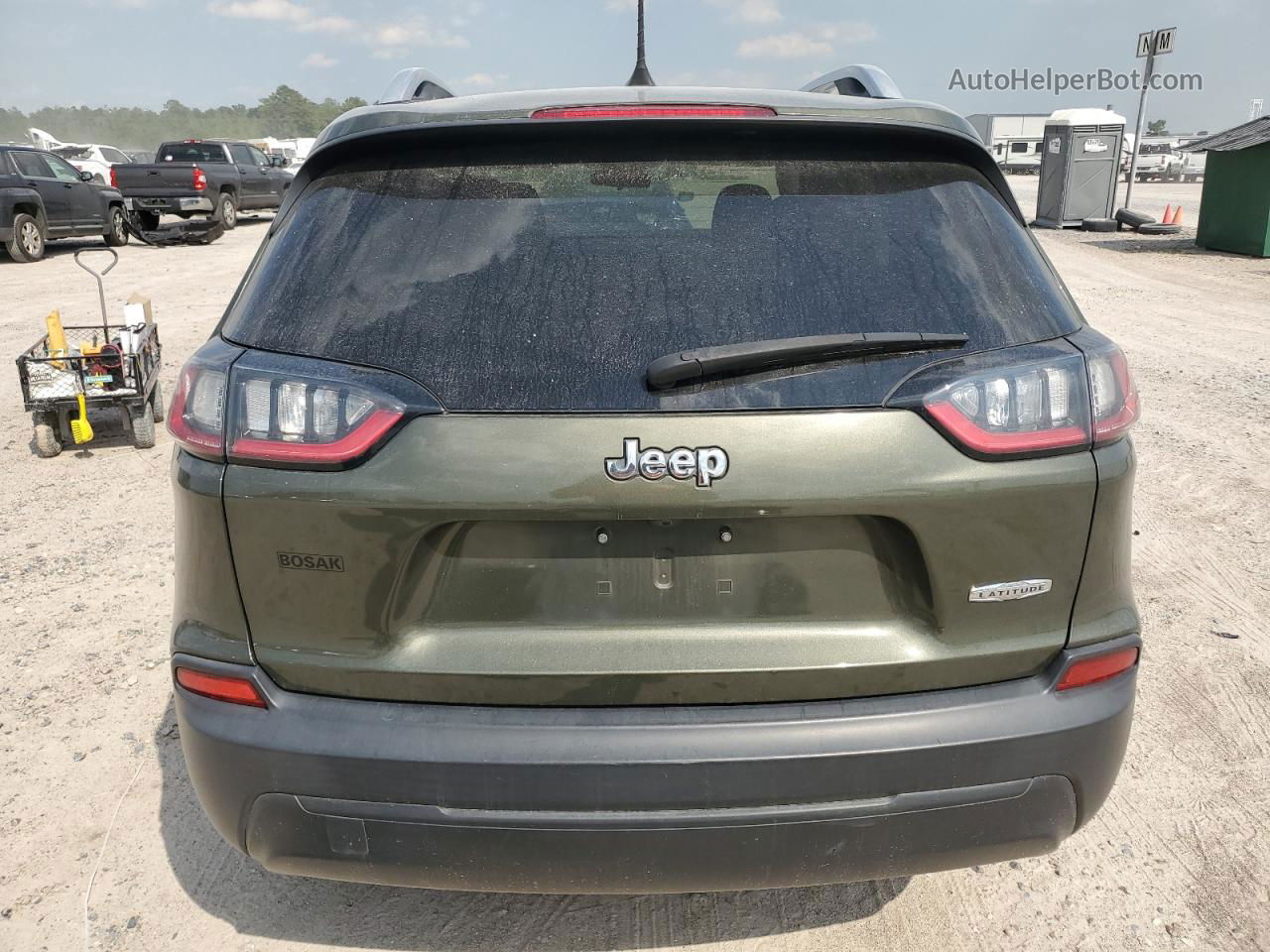 2019 Jeep Cherokee Latitude Green vin: 1C4PJLCB8KD486417