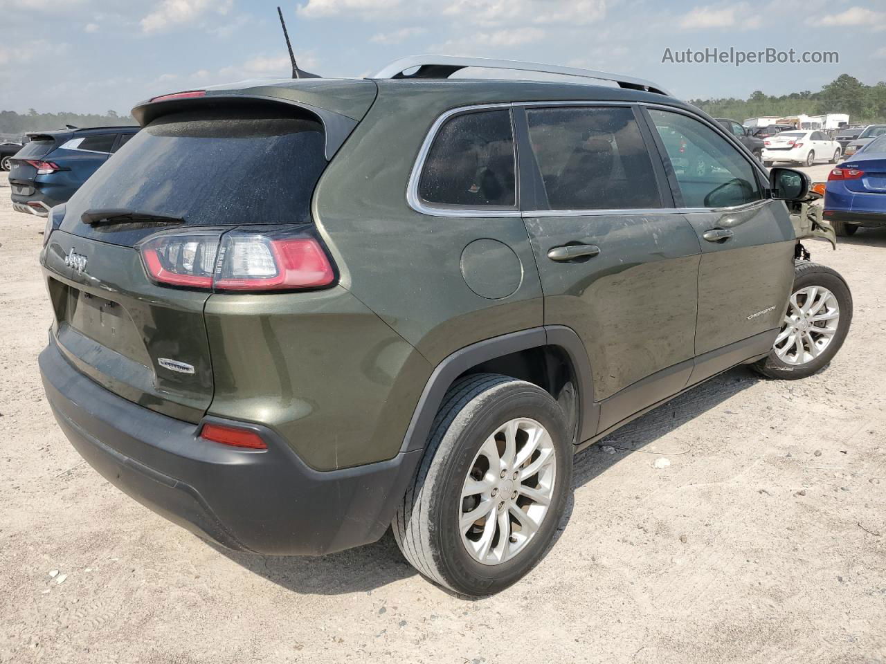 2019 Jeep Cherokee Latitude Green vin: 1C4PJLCB8KD486417