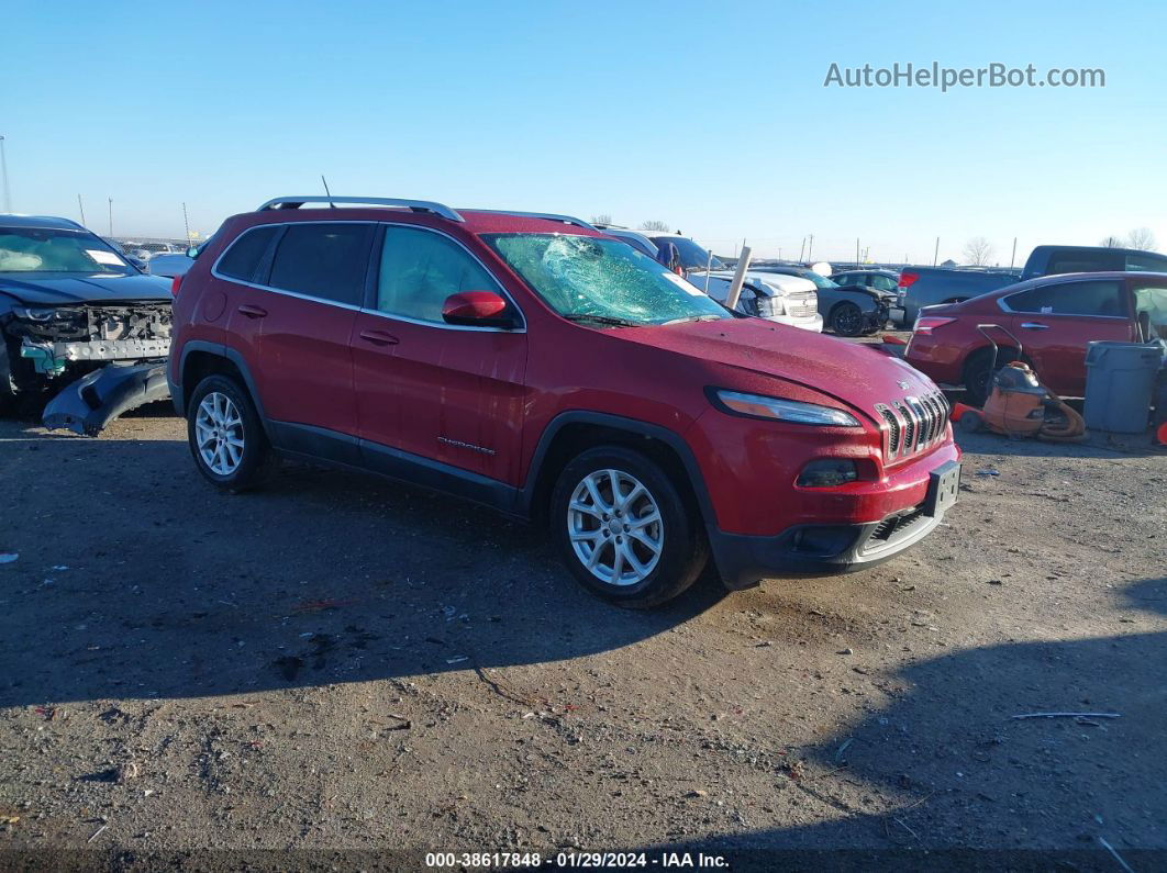 2015 Jeep Cherokee Latitude Red vin: 1C4PJLCB9FW655967