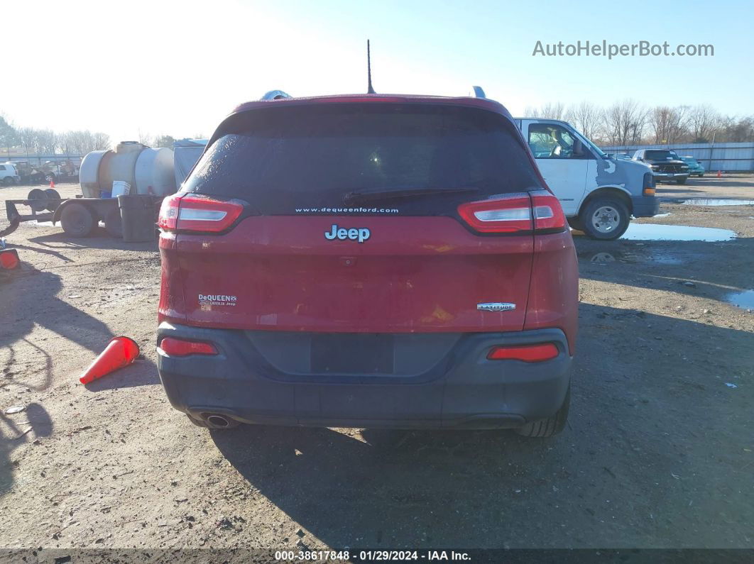 2015 Jeep Cherokee Latitude Red vin: 1C4PJLCB9FW655967