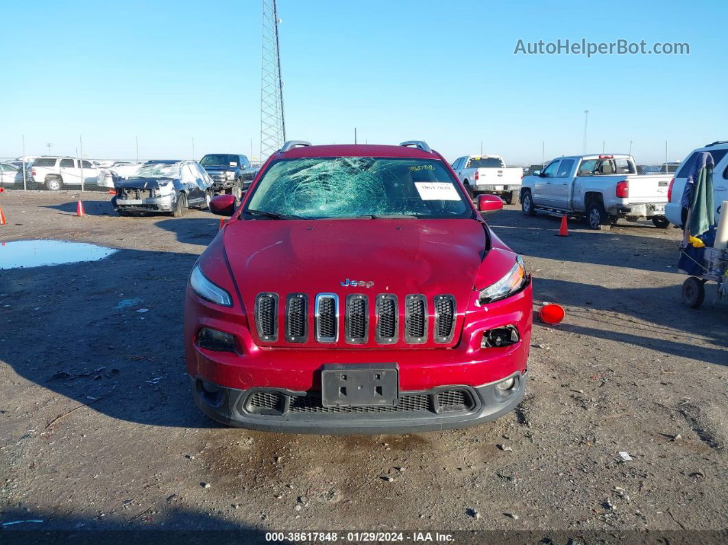 2015 Jeep Cherokee Latitude Red vin: 1C4PJLCB9FW655967