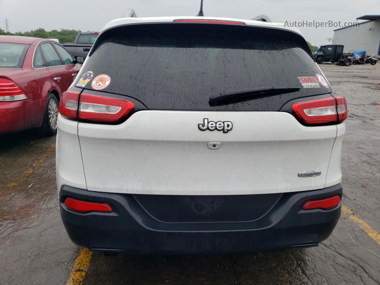 2015 Jeep Cherokee Latitude Белый vin: 1C4PJLCB9FW656665