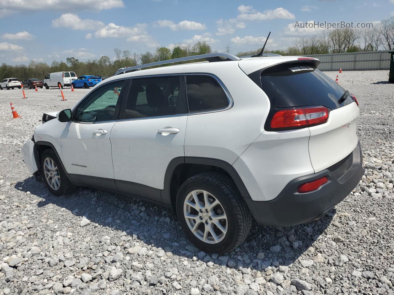 2015 Jeep Cherokee Latitude White vin: 1C4PJLCB9FW759701