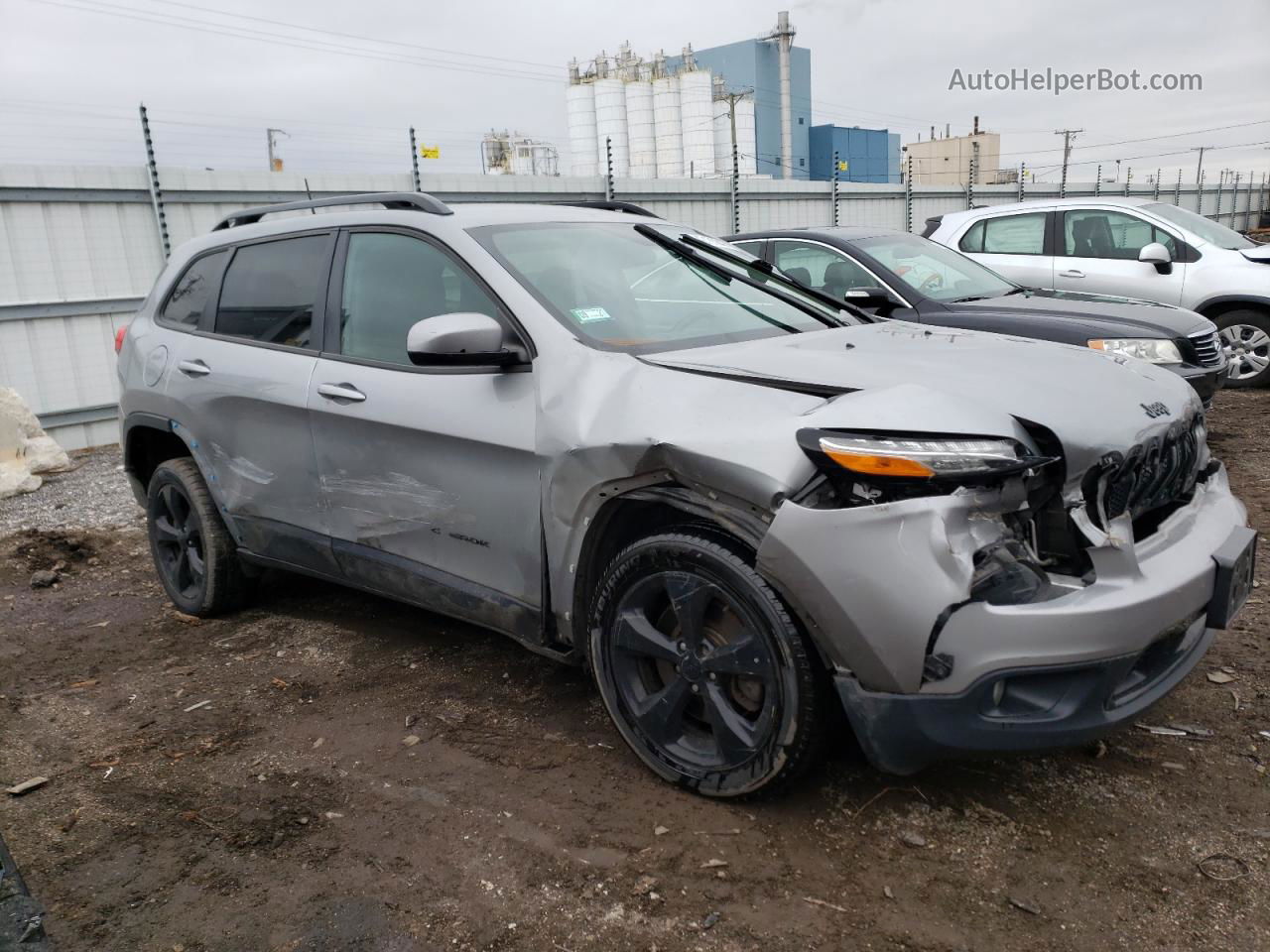 2016 Jeep Cherokee Latitude Серый vin: 1C4PJLCB9GW107758