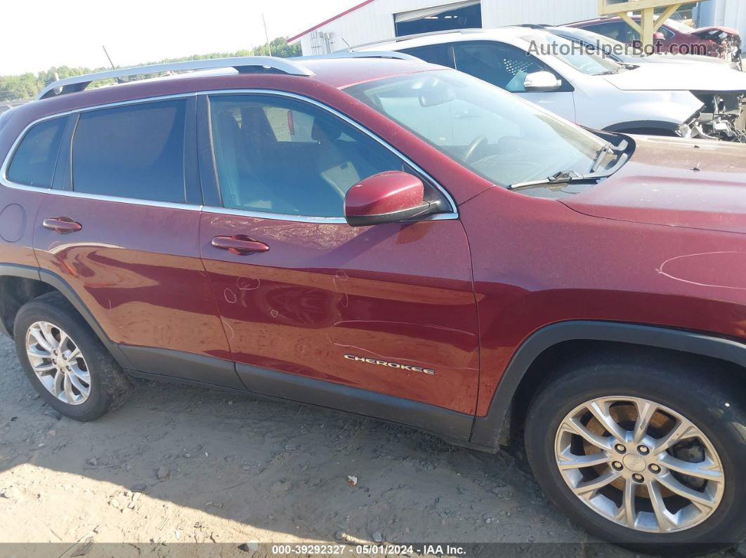 2019 Jeep Cherokee Latitude Fwd Red vin: 1C4PJLCB9KD153031