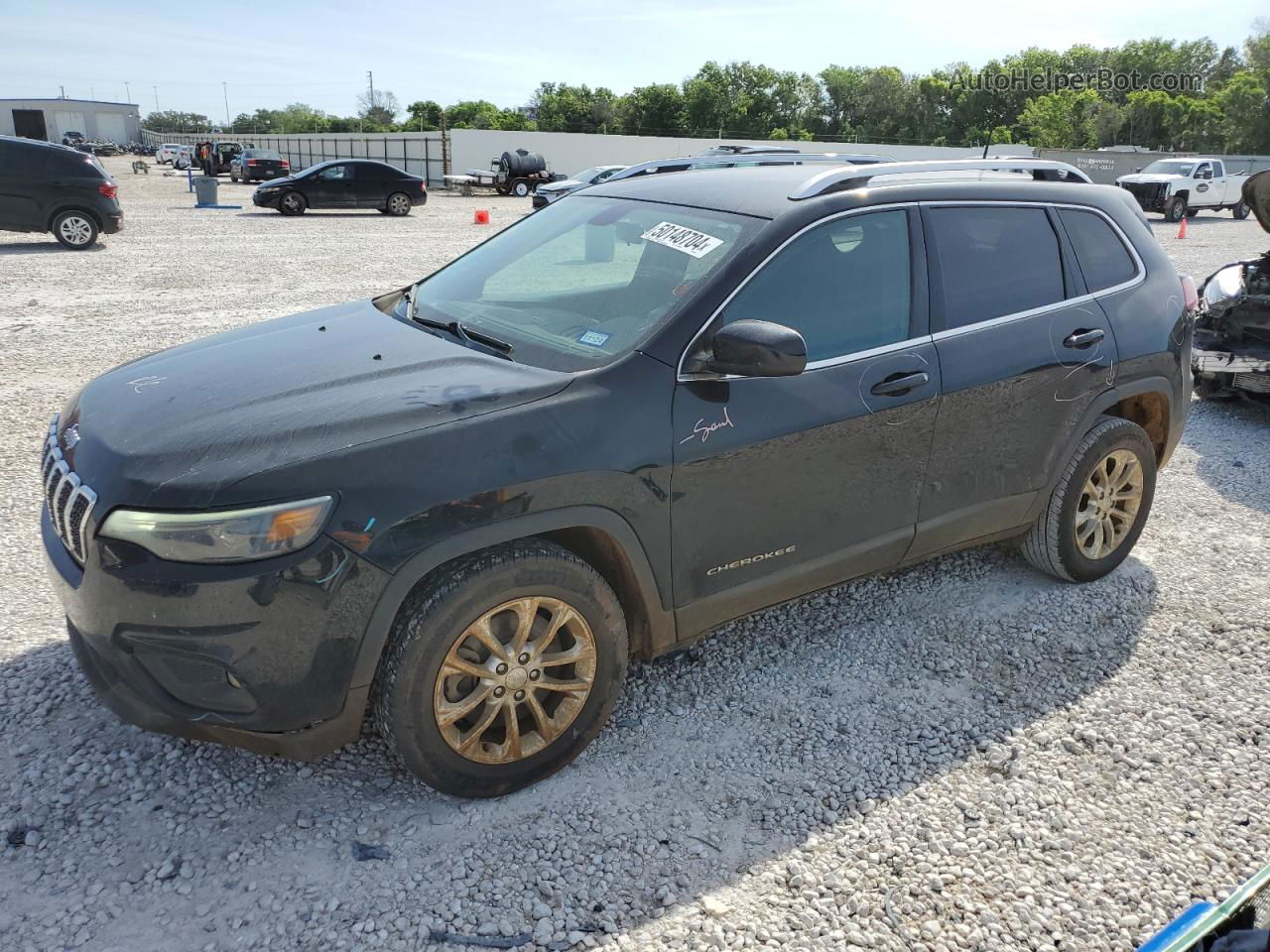 2019 Jeep Cherokee Latitude Черный vin: 1C4PJLCB9KD262587