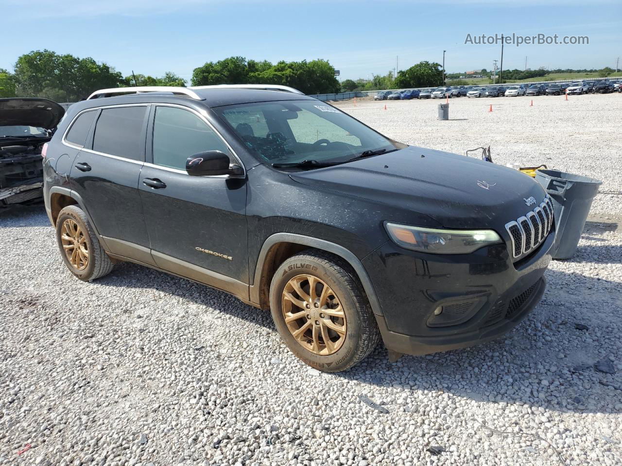 2019 Jeep Cherokee Latitude Black vin: 1C4PJLCB9KD262587