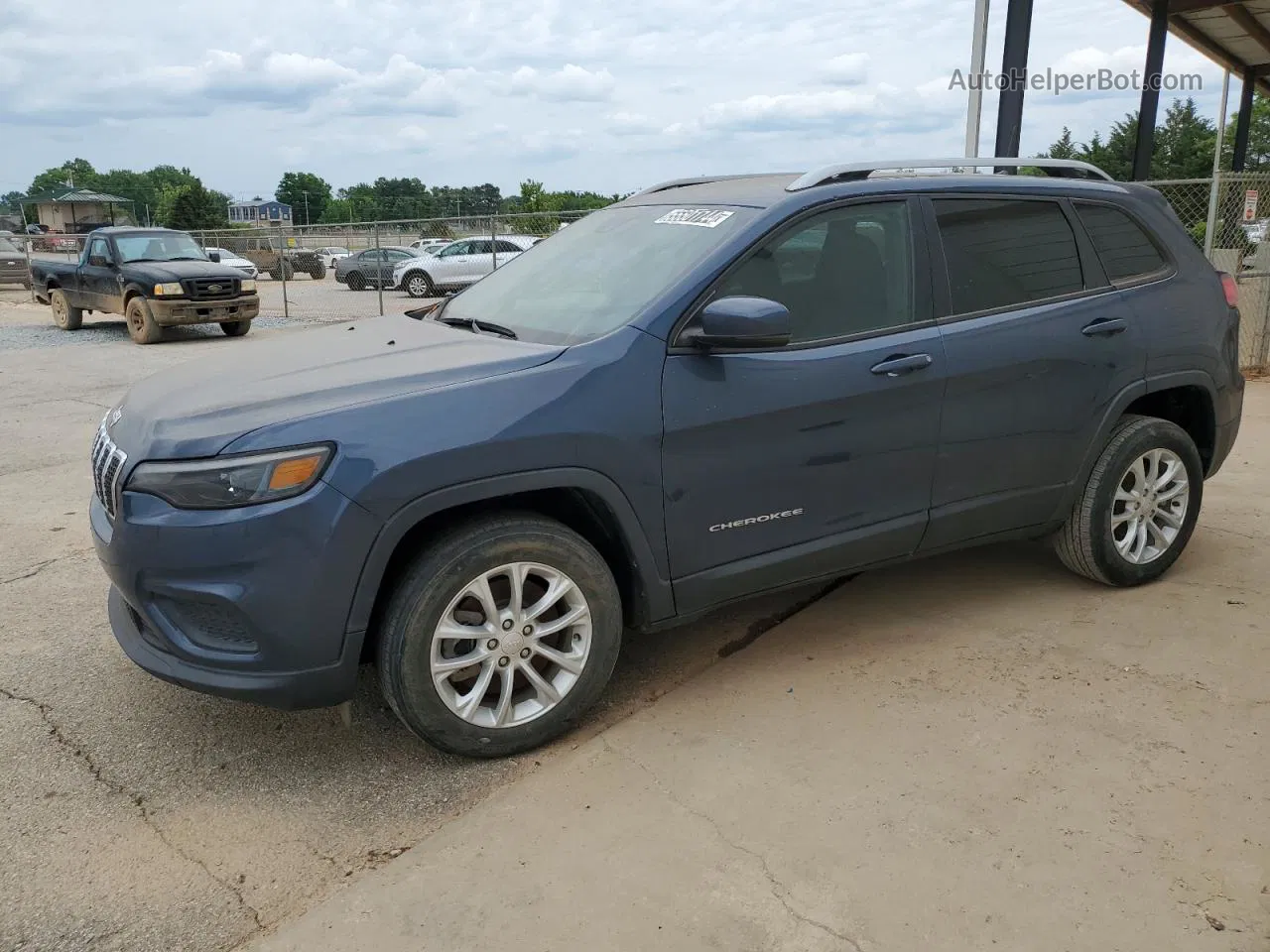 2021 Jeep Cherokee Latitude Blue vin: 1C4PJLCB9MD150553