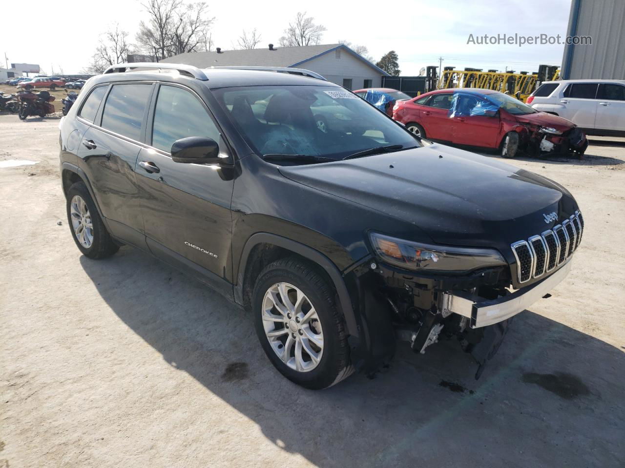 2021 Jeep Cherokee Latitude Black vin: 1C4PJLCB9MD217961