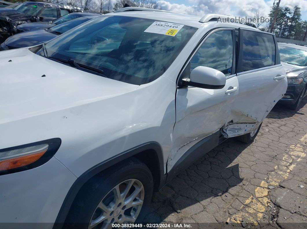 2014 Jeep Cherokee Latitude White vin: 1C4PJLCBXEW122850