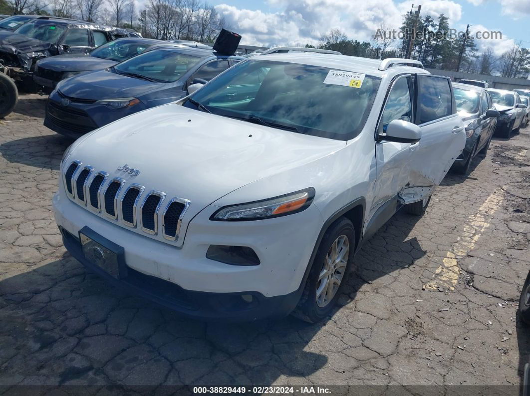 2014 Jeep Cherokee Latitude White vin: 1C4PJLCBXEW122850