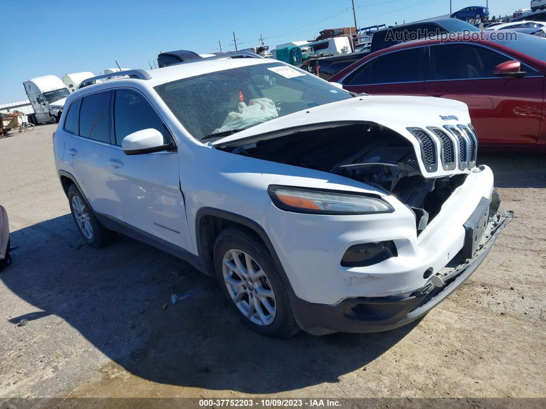 2014 Jeep Cherokee Latitude White vin: 1C4PJLCBXEW247394