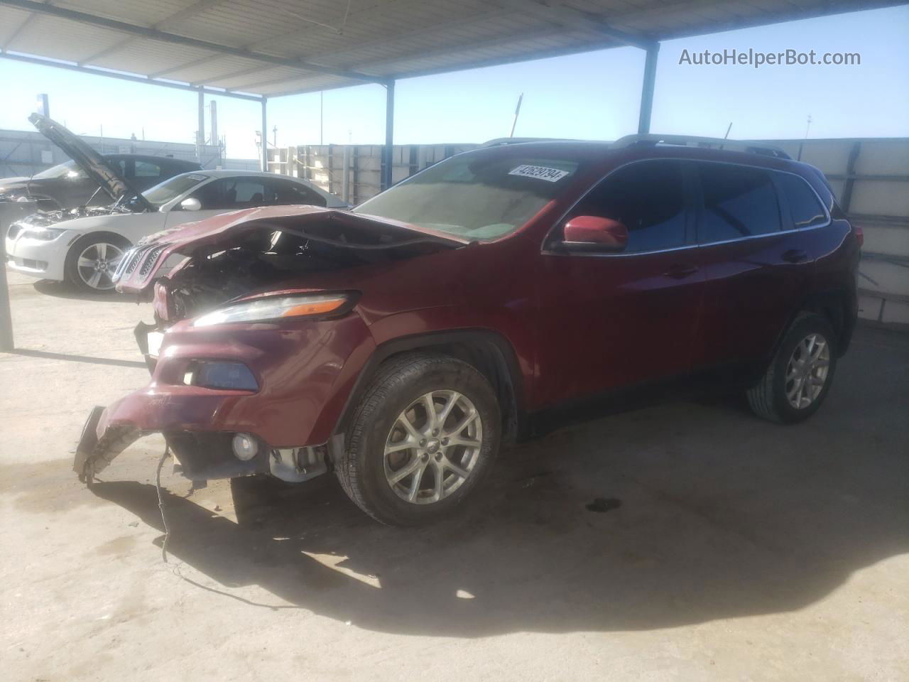 2015 Jeep Cherokee Latitude Burgundy vin: 1C4PJLCBXFW542352