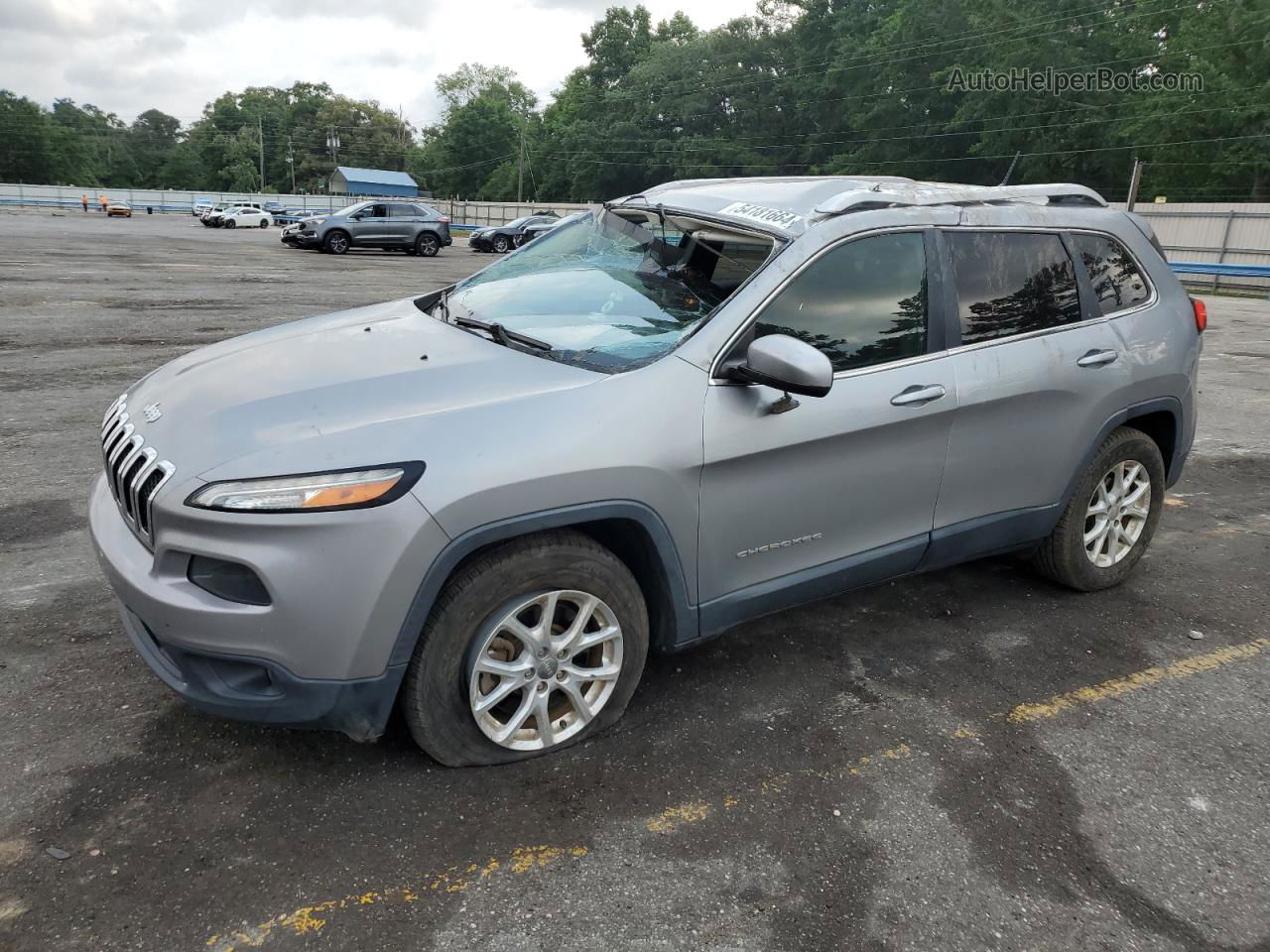 2015 Jeep Cherokee Latitude Серебряный vin: 1C4PJLCBXFW730904