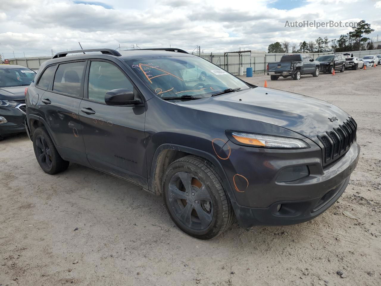 2015 Jeep Cherokee Latitude Gray vin: 1C4PJLCBXFW737626