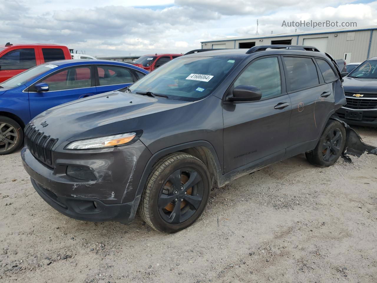 2015 Jeep Cherokee Latitude Серый vin: 1C4PJLCBXFW737626