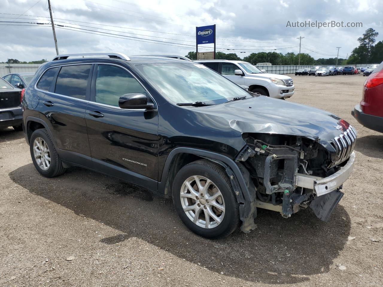 2015 Jeep Cherokee Latitude Black vin: 1C4PJLCBXFW759822