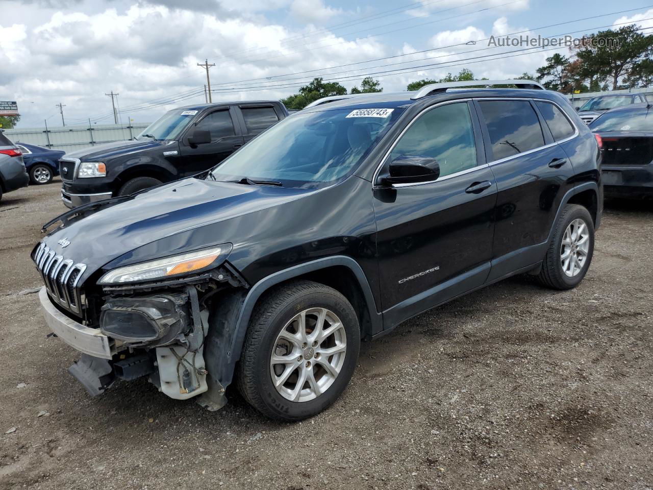 2015 Jeep Cherokee Latitude Black vin: 1C4PJLCBXFW759822