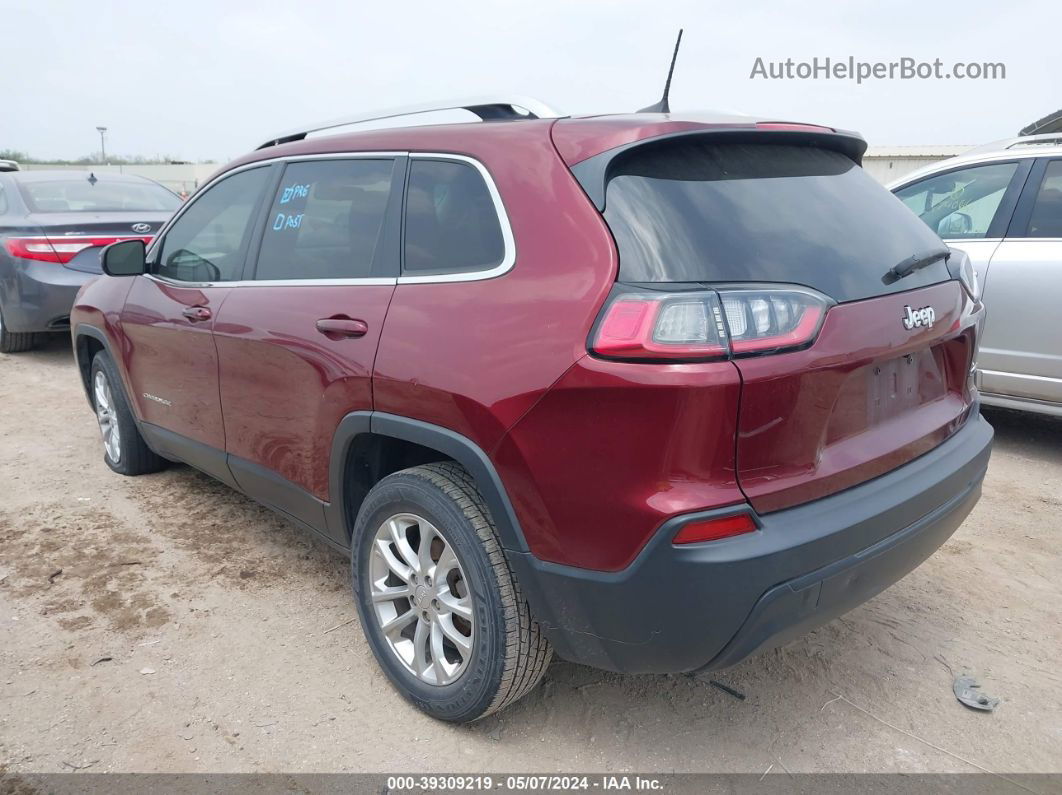 2019 Jeep Cherokee Latitude Fwd Maroon vin: 1C4PJLCBXKD160697