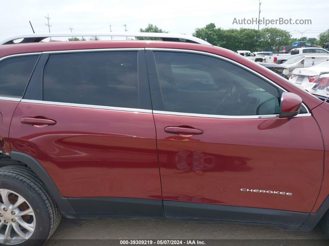 2019 Jeep Cherokee Latitude Fwd Maroon vin: 1C4PJLCBXKD160697