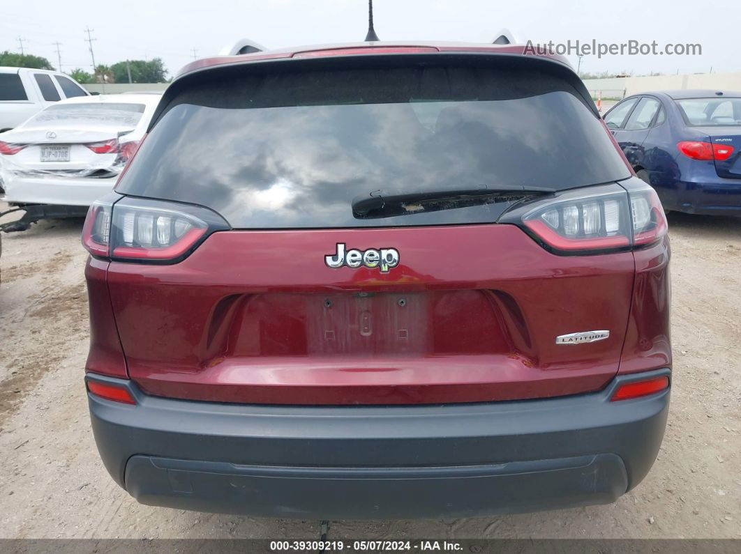 2019 Jeep Cherokee Latitude Fwd Maroon vin: 1C4PJLCBXKD160697