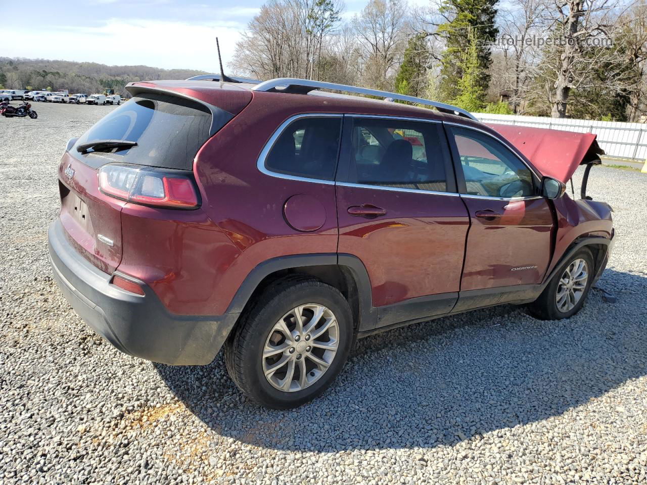 2019 Jeep Cherokee Latitude Maroon vin: 1C4PJLCBXKD263957