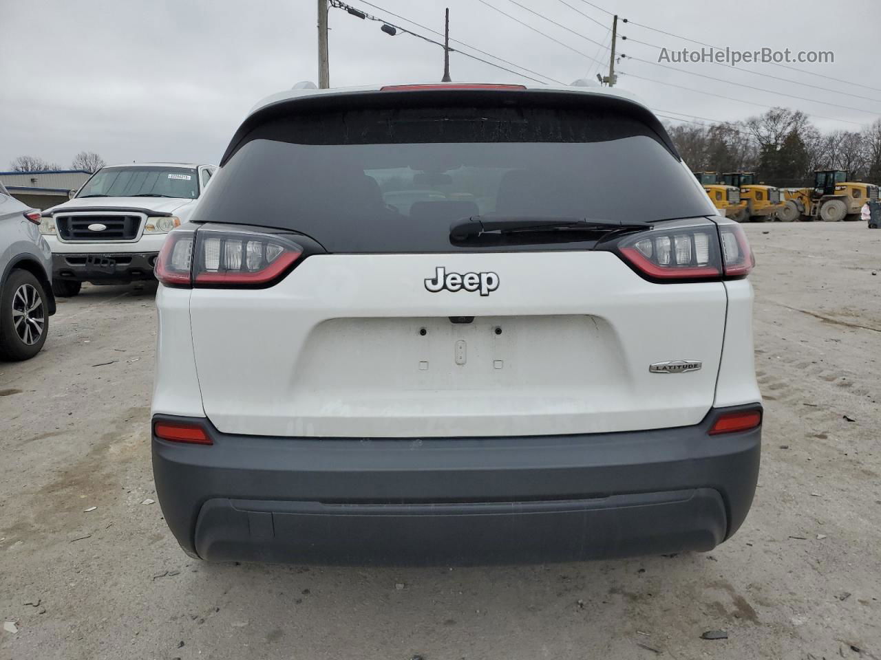 2019 Jeep Cherokee Latitude White vin: 1C4PJLCBXKD412027