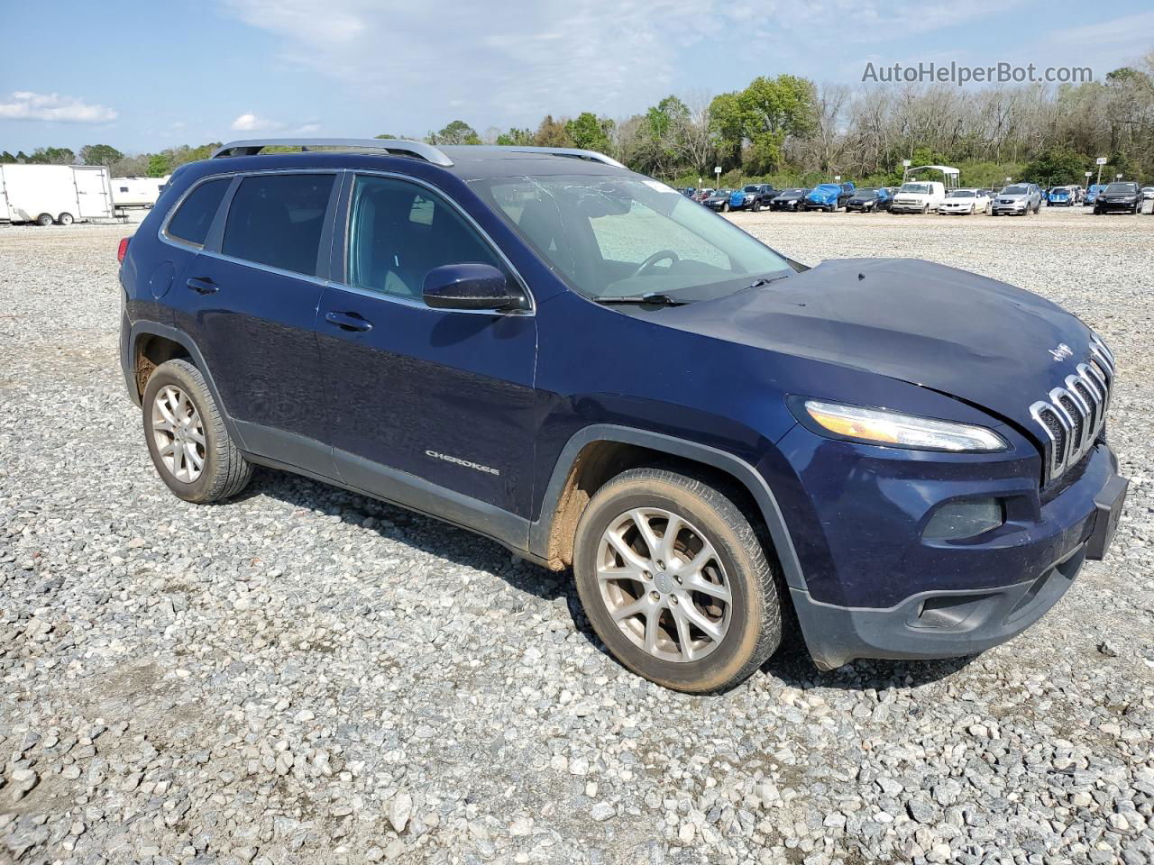 2014 Jeep Cherokee Latitude Синий vin: 1C4PJLCS0EW179137