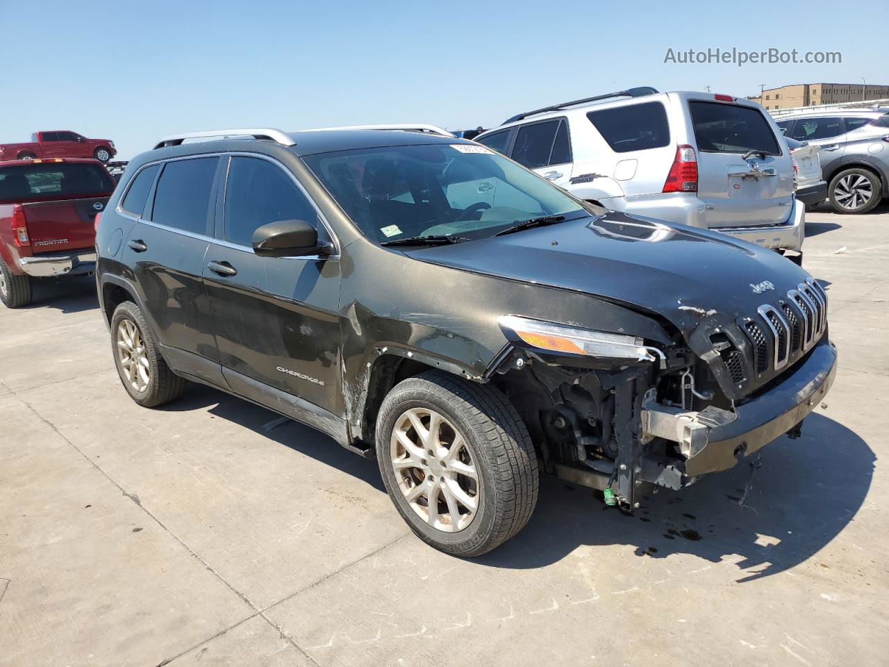 2016 Jeep Cherokee Latitude Green vin: 1C4PJLCS0GW108636