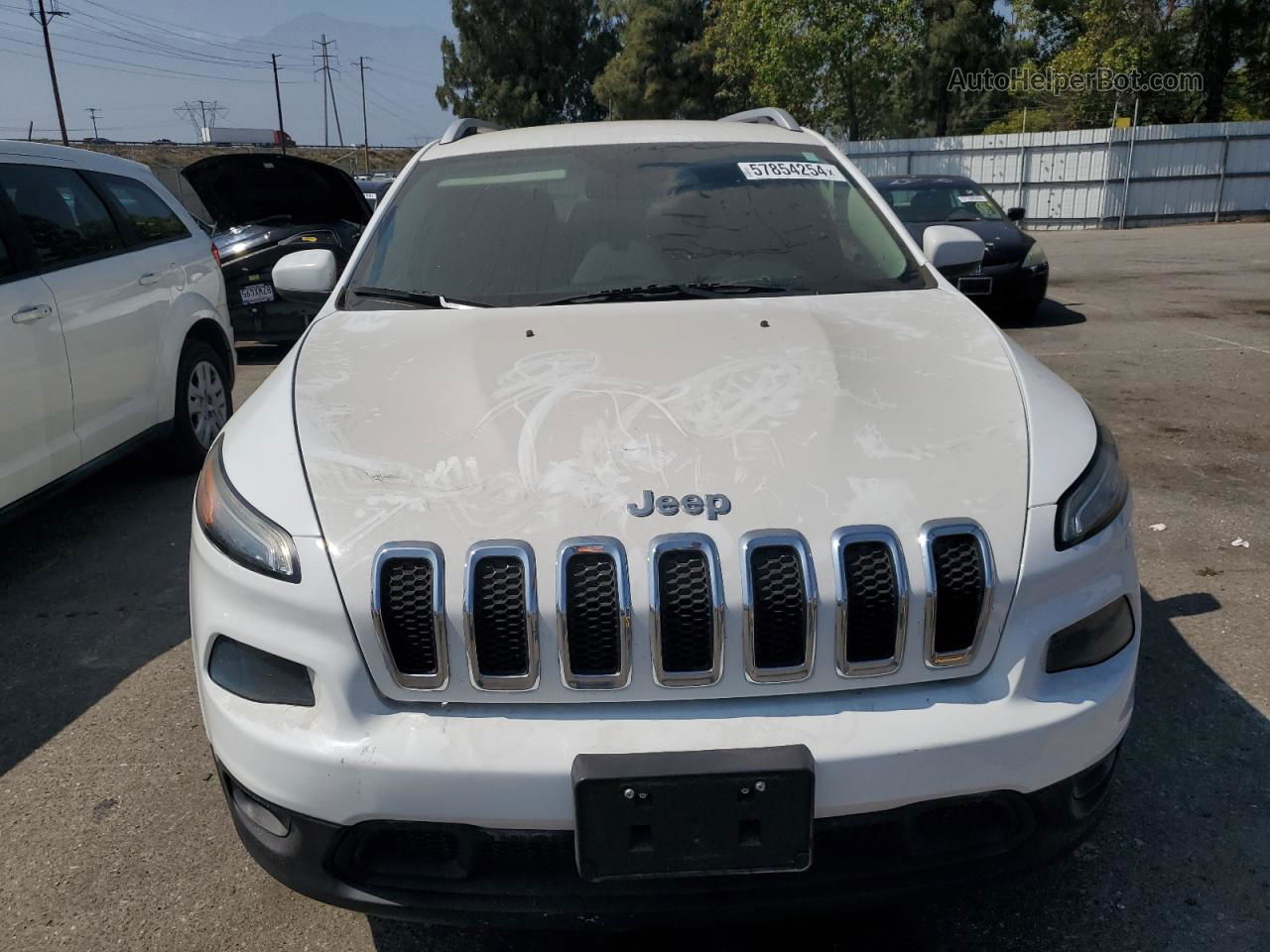 2014 Jeep Cherokee Latitude Белый vin: 1C4PJLCS1EW115415