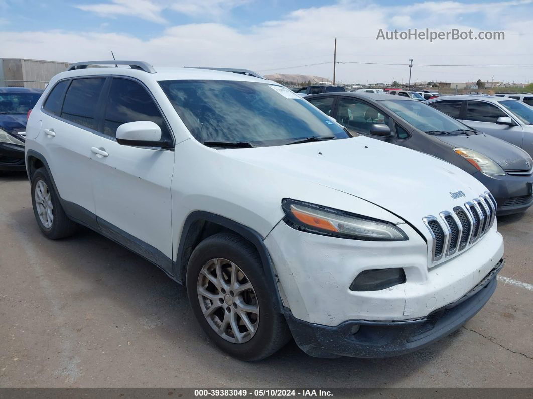 2014 Jeep Cherokee Latitude White vin: 1C4PJLCS1EW115429