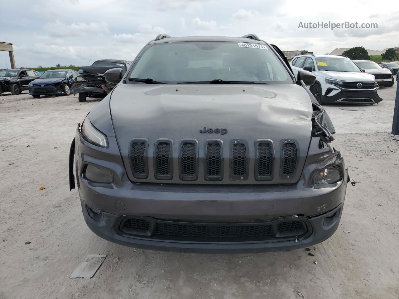 2014 Jeep Cherokee Latitude Серый vin: 1C4PJLCS1EW300807