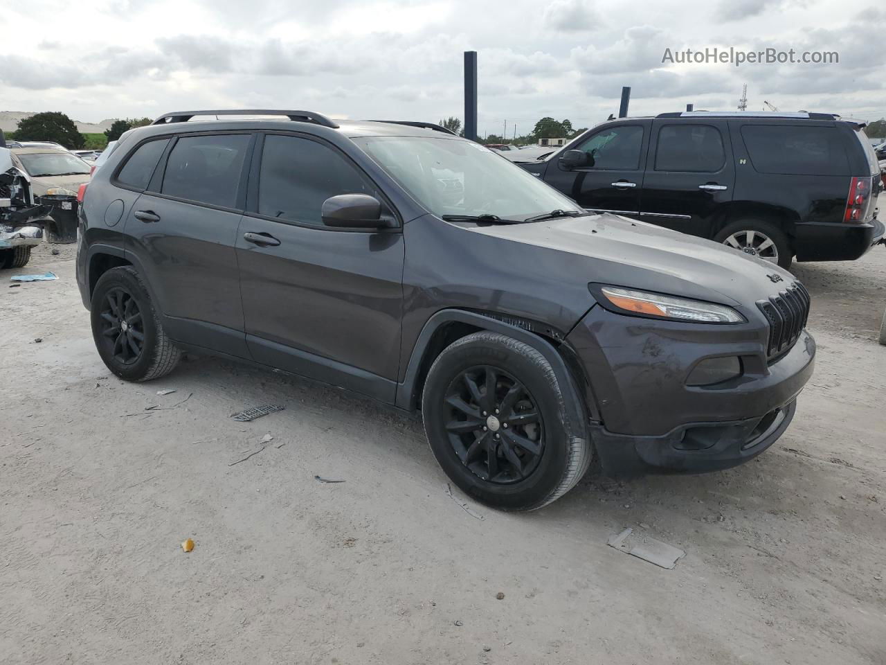 2014 Jeep Cherokee Latitude Серый vin: 1C4PJLCS1EW300807