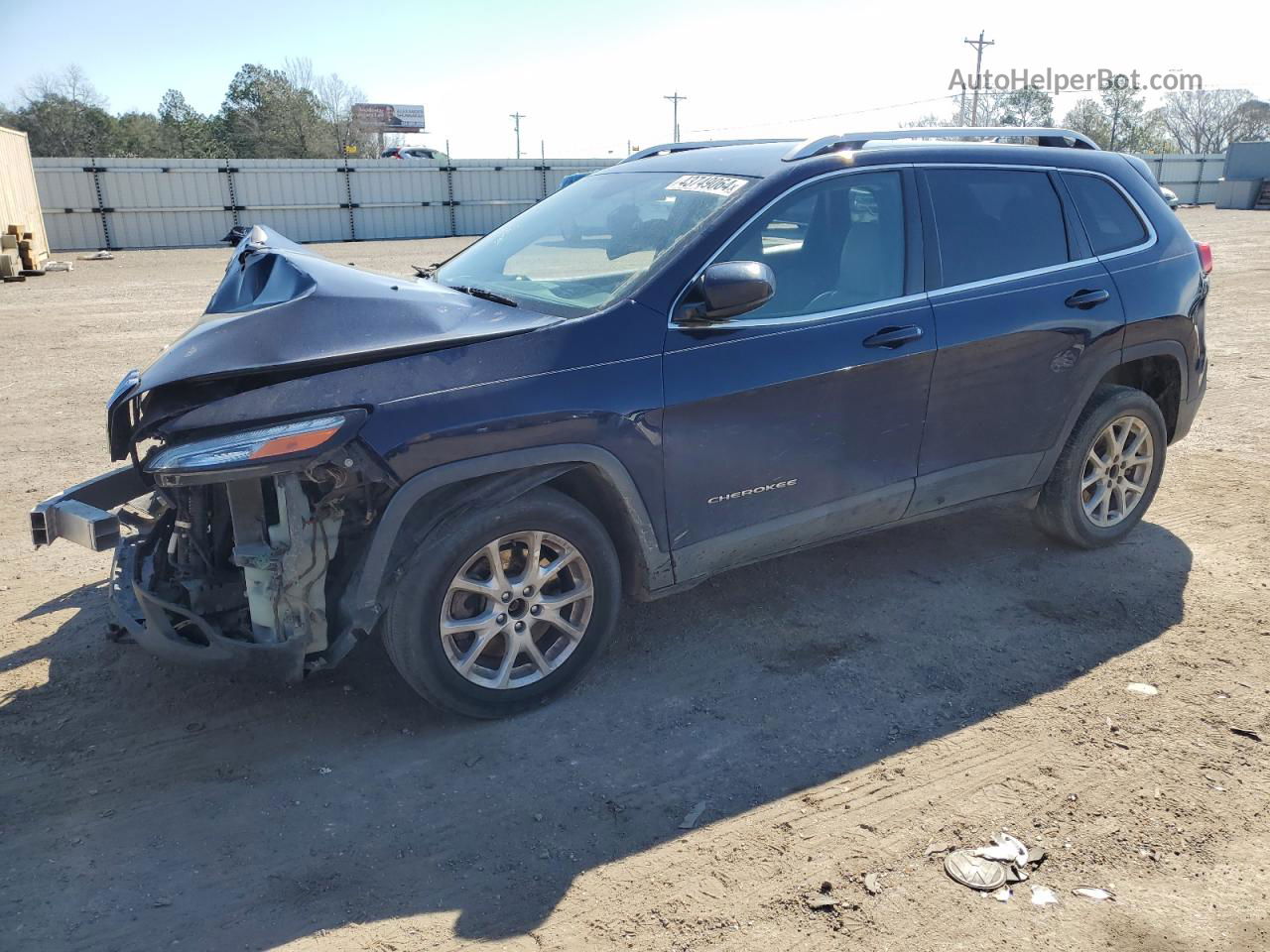 2015 Jeep Cherokee Latitude Синий vin: 1C4PJLCS1FW711786