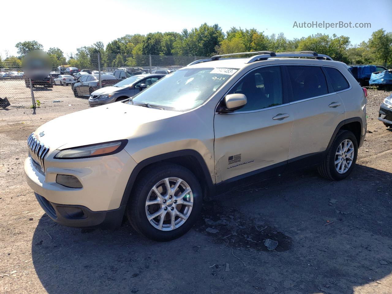 2014 Jeep Cherokee Latitude Beige vin: 1C4PJLCS3EW205536