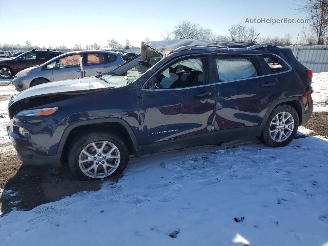 2014 Jeep Cherokee Latitude Blue vin: 1C4PJLCS4EW205058