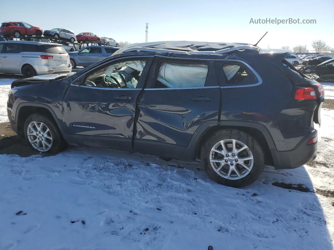 2014 Jeep Cherokee Latitude Blue vin: 1C4PJLCS4EW205058