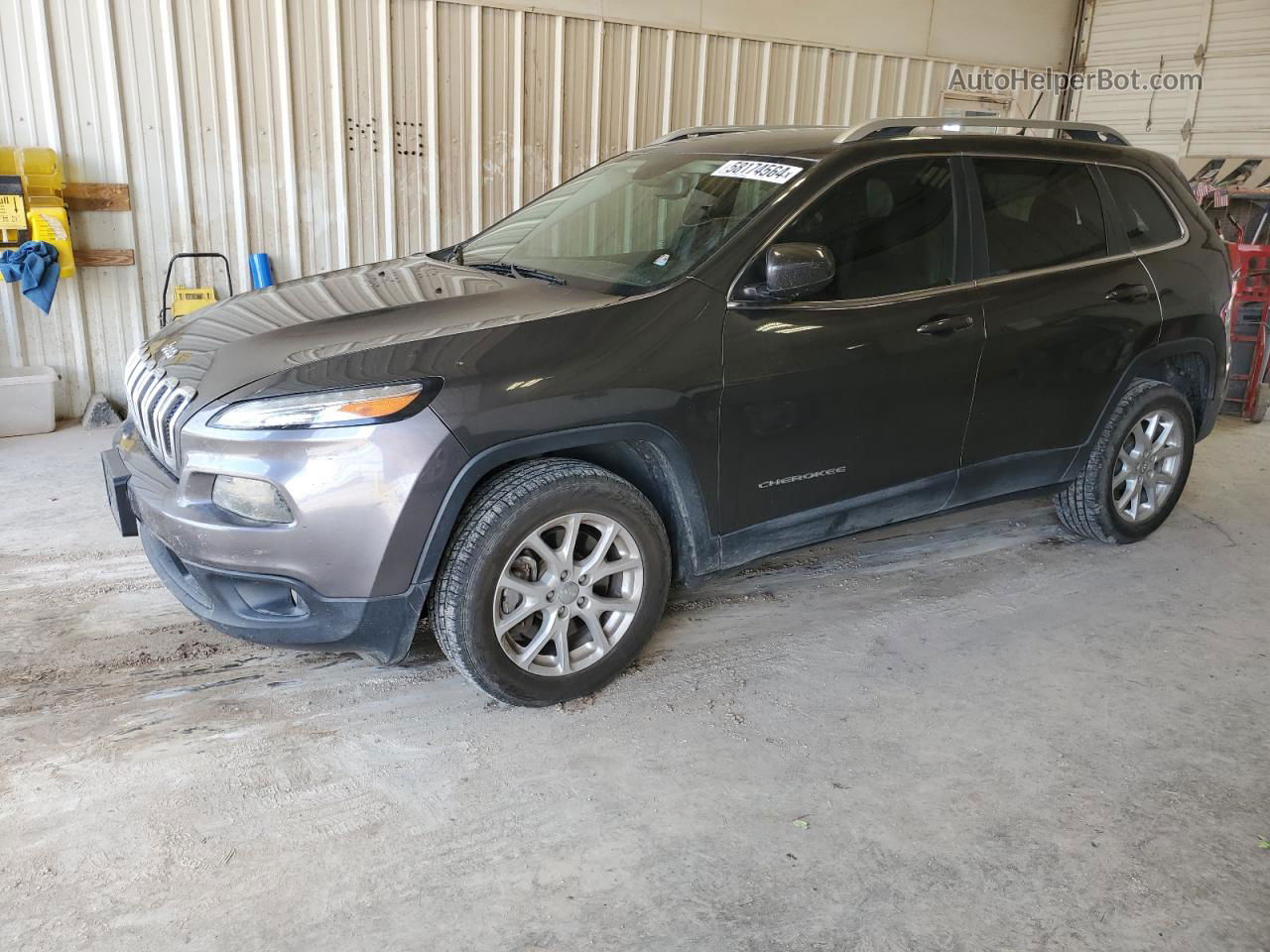 2015 Jeep Cherokee Latitude Gray vin: 1C4PJLCS4FW542332