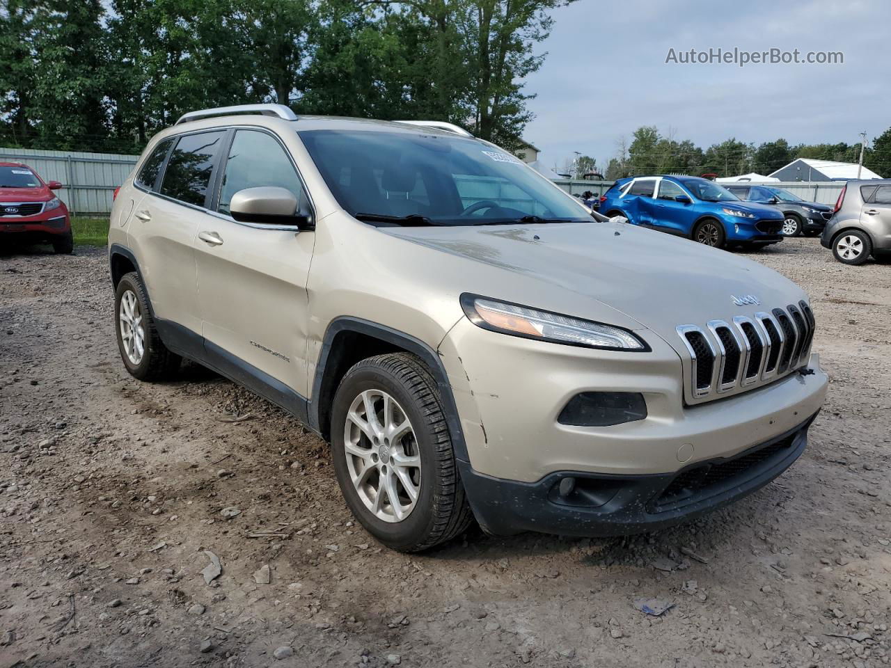 2014 Jeep Cherokee Latitude Бежевый vin: 1C4PJLCS7EW264752