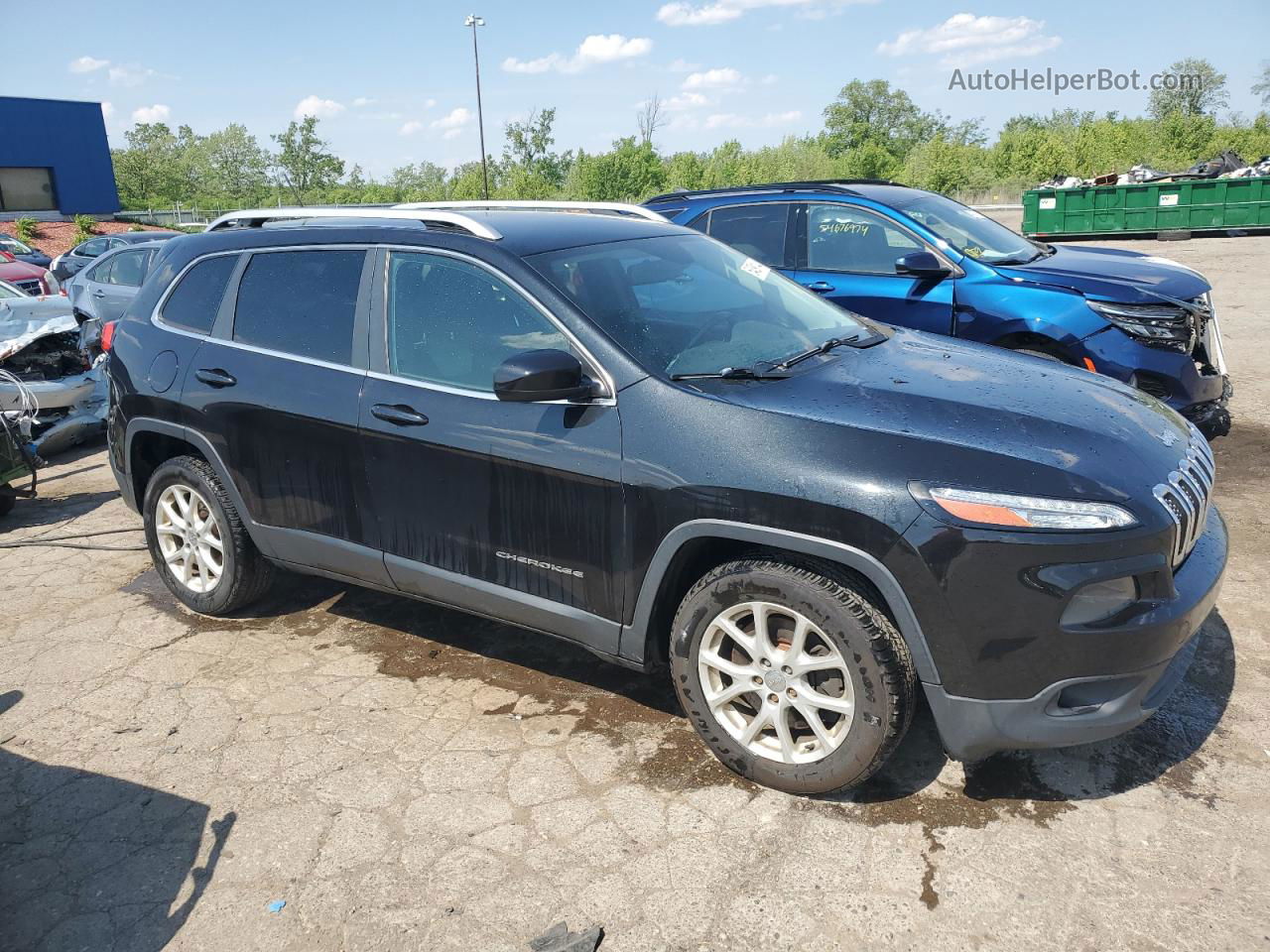 2014 Jeep Cherokee Latitude Black vin: 1C4PJLCSXEW102629