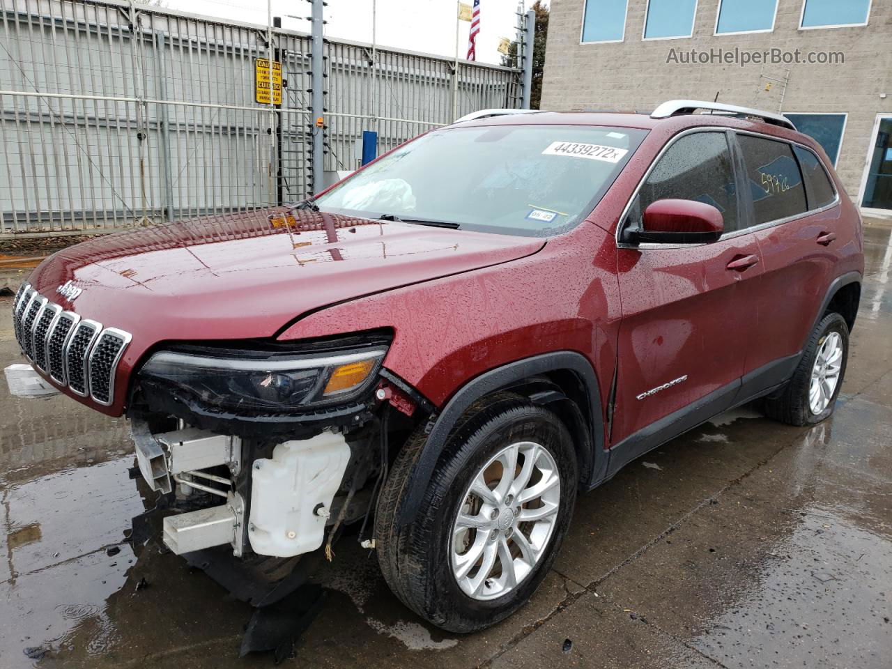 2019 Jeep Cherokee Latitude Бордовый vin: 1C4PJLCX0KD264367