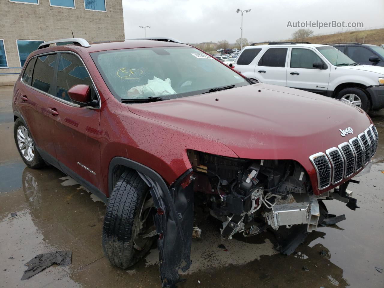 2019 Jeep Cherokee Latitude Burgundy vin: 1C4PJLCX0KD264367