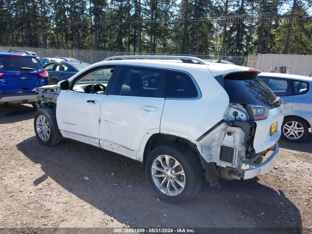 2019 Jeep Cherokee Latitude Fwd White vin: 1C4PJLCX2KD111117