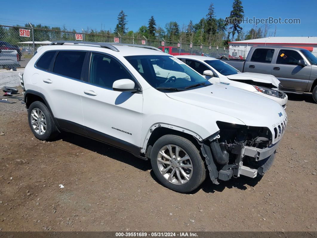 2019 Jeep Cherokee Latitude Fwd White vin: 1C4PJLCX2KD111117